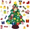 DIY Felt Christmas Tree with 30Pcs Ornaments, Xmas Gifts for Kids New Year Handmade Christmas Door Wall Hanging Decorations